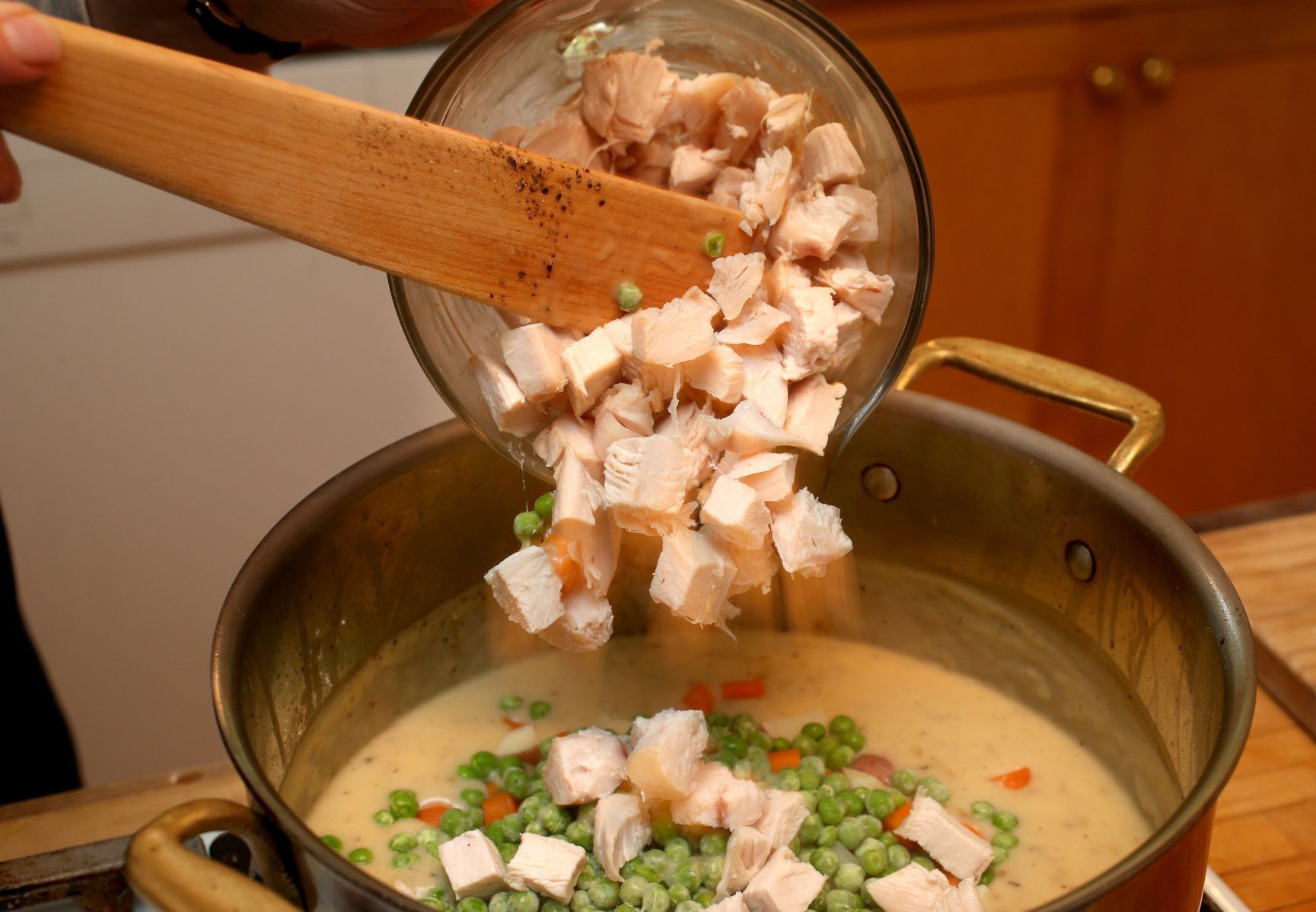 Crustless chicken pot pie (Pennsylvania)